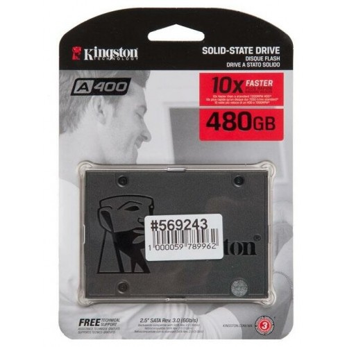 Внутренний SSD Kingston A400 480 ГБ SATA (SA400S37/480G) 5