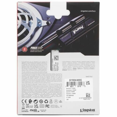 Внутренний SSD Kingston FURY Renegade 4 ТБ M.2 (SFYRDK/4000G) 9