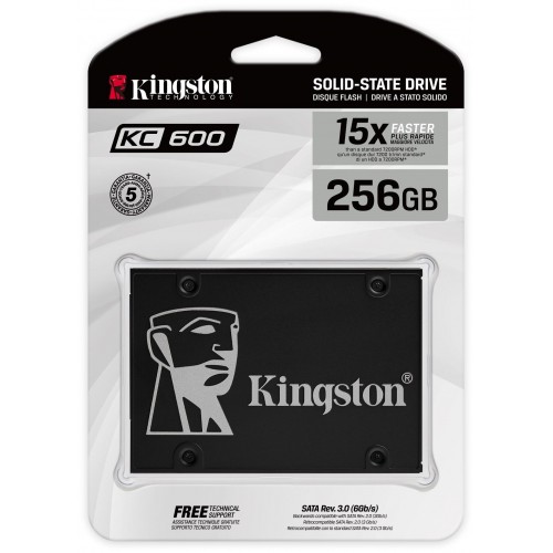 Внутренний SSD Kingston KC600 256 ГБ SATA (SKC600/256G) 3