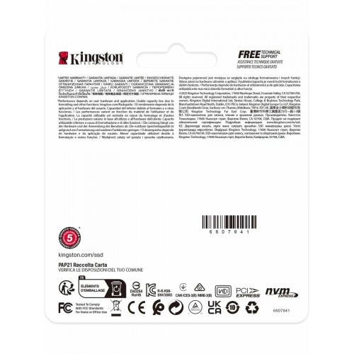 Внутренний SSD Kingston NV3 2 ТБ M.2 (SNV3SM3/2T0) 3