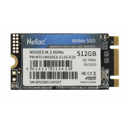 Внутренний SSD Netac N930ES 512 ГБ M.2 (NT01N930ES-512G-E2X) 