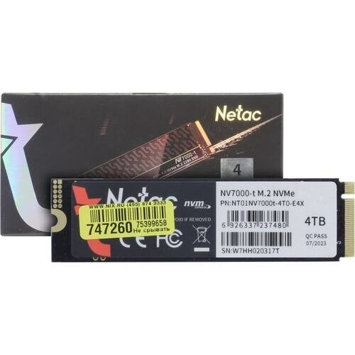 Внутренний SSD Netac NV7000-t 1 ТБ 4 ТБ M.2 (NT01NV7000T-4T0-E4X) 8
