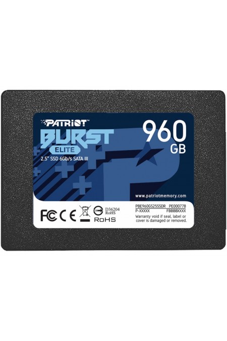 Внутренний SSD Patriot Memory Burst Elite 960 ГБ SATA (PBE960GS25SSDR) 