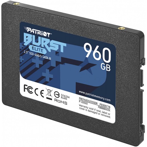 Внутренний SSD Patriot Memory Burst Elite 960 ГБ SATA (PBE960GS25SSDR) 5