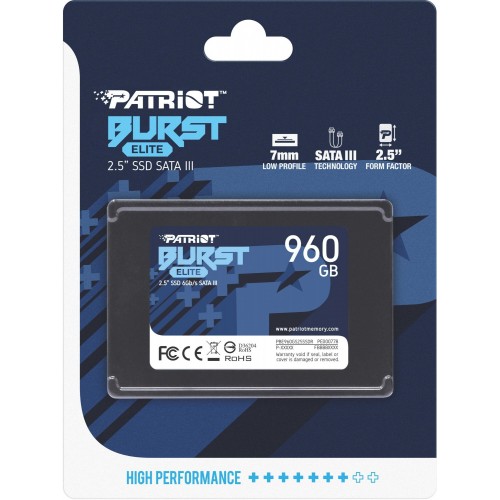 Внутренний SSD Patriot Memory Burst Elite 960 ГБ SATA (PBE960GS25SSDR) 8