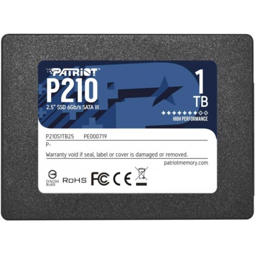 Внутренний SSD Patriot Memory P210 1 ТБ SATA (P210S1TB25) 1