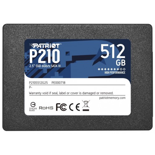 Внутренний SSD Patriot Memory P210 512 ГБ SATA (P210S512G25) 