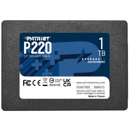 Внутренний SSD Patriot Memory P220 1 ТБ SATA (P220S1TB25) 2