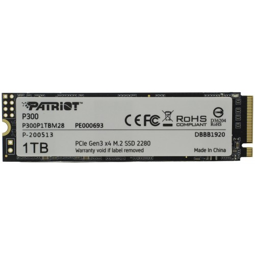 Внутренний SSD Patriot Memory P300 1 ТБ M.2 (P300P1TBM28) 