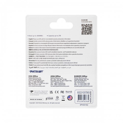 Внутренний SSD Patriot Memory P320 256 ГБ M.2 2280 (P320P256GM28) 8