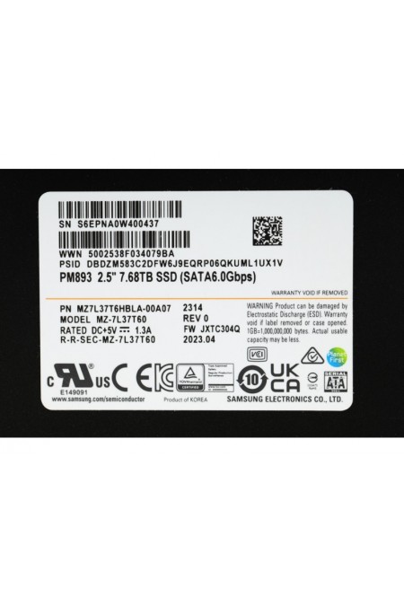 Внутренний SSD Samsung 7.6 ТБ (MZ7L37T6HBLA-00A07) 2