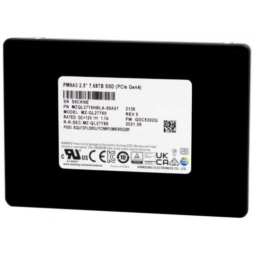 Внутренний SSD Samsung 7.6 ТБ U.2 (MZQL27T6HBLA-00A07) 1