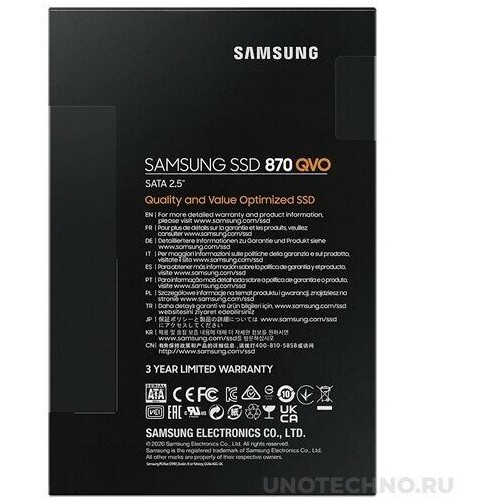 Внутренний SSD Samsung 870 QVO 8 ТБ SATA (MZ-77Q8T0BW) 9