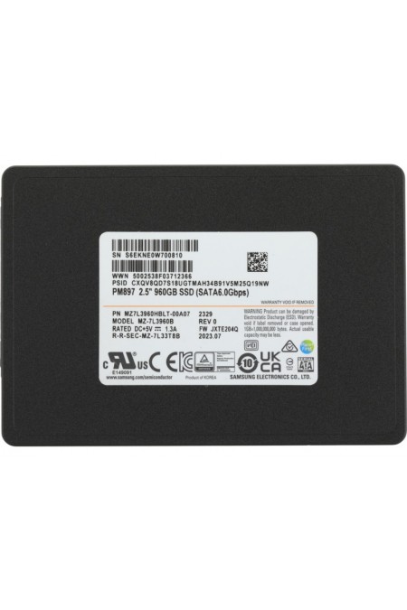 Внутренний SSD Samsung 960 ГБ SATA (MZ7L3960HBLT-00A07) 1