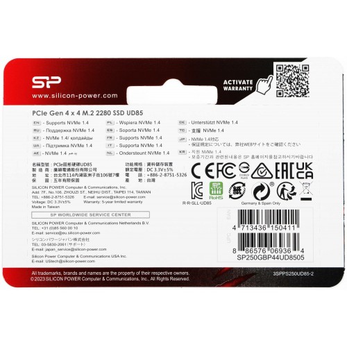 Внутренний SSD Silicon Power 250 ГБ M.2 (SP250GBP44UD8505) 2