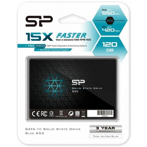 Внутренний SSD Silicon Power Slim S55 120 ГБ SATA (SP120GBSS3S55S25) 4