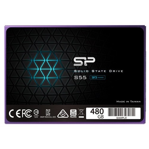 Внутренний SSD Silicon Power Slim S55 480 ГБ SATA (SP480GBSS3S55S25) 