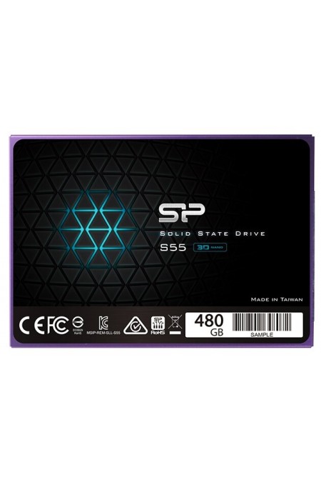 Внутренний SSD Silicon Power Slim S55 480 ГБ SATA (SP480GBSS3S55S25) 