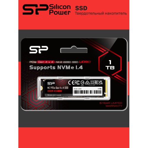 Внутренний SSD Silicon Power UD90 1 ТБ M.2 (SP01KGBP44UD9005) 6
