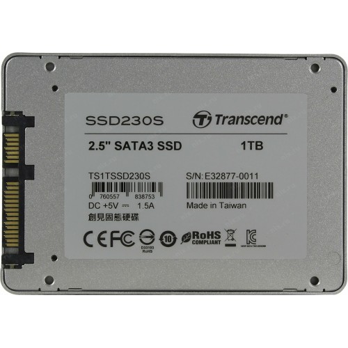 Внутренний SSD Transcend 1 ТБ SATA (TS1TSSD230S) 6