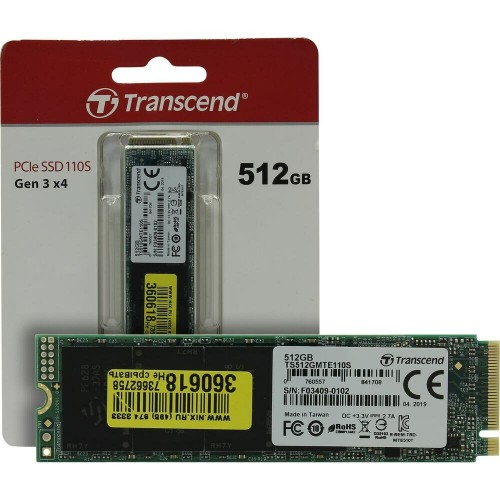 Внутренний SSD Transcend 512 ГБ M.2 (TS512GMTE110S) 5