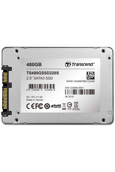 Внутренний SSD Transcend SSD220S 480 ГБ SATA (TS480GSSD220S) 1