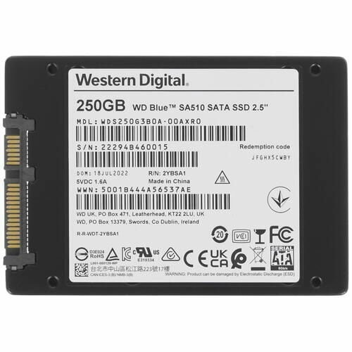 Внутренний SSD Western Digital 250 ГБ (WDS250G3B0A) 7