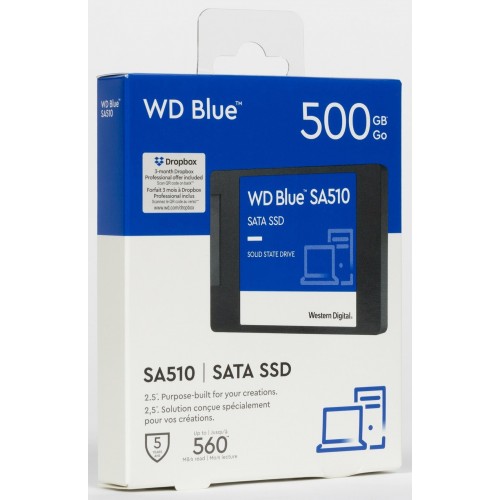 Внутренний SSD Western Digital Blue SA510 SATA 500 ГБ (WDS500G3B0A) 8