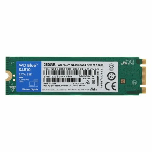 Внутренний SSD Western Digital Blue SATA 250 ГБ M.2 (WDS250G3B0B) 8