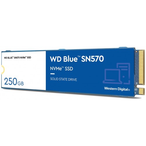 Внутренний SSD Western Digital Blue SN570 NVMe 250 ГБ M.2 (WDS250G3B0C) 