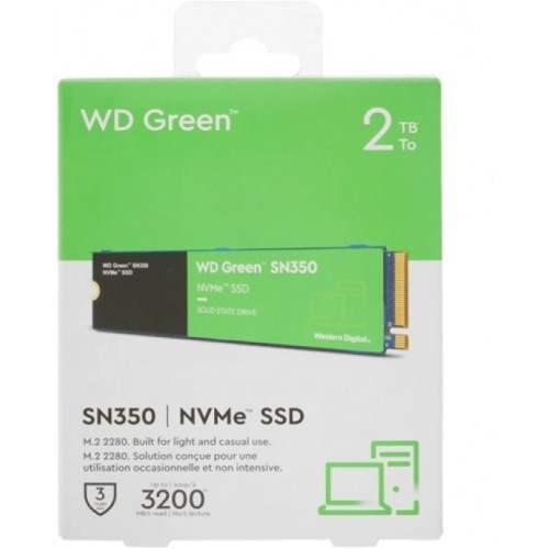 Внутренний SSD Western Digital Green SN350 NVMe 2 ТБ M.2 (WDS200T3G0C) 3