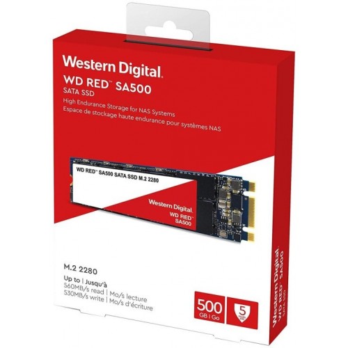 Внутренний SSD Western Digital Red SA500 500 ГБ M.2 2280 (WDS500G1R0B) 1