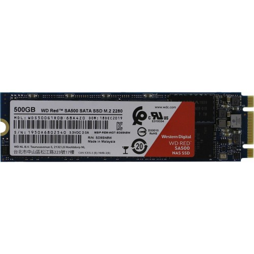 Внутренний SSD Western Digital Red SA500 500 ГБ M.2 2280 (WDS500G1R0B) 2