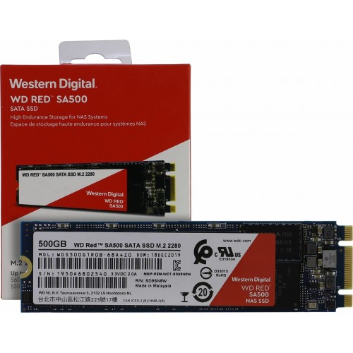 Внутренний SSD Western Digital Red SA500 500 ГБ M.2 2280 (WDS500G1R0B) 4