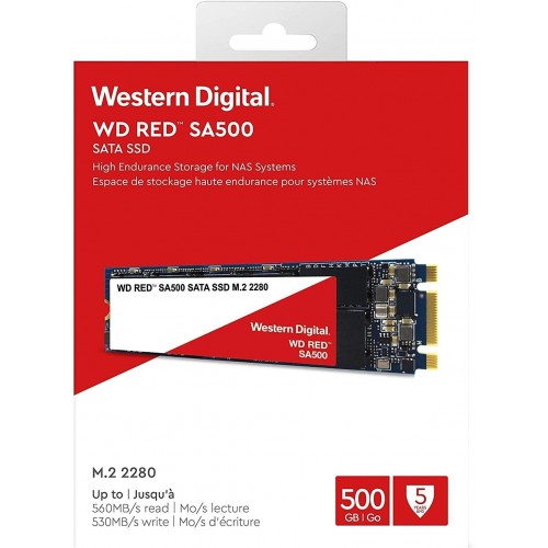 Внутренний SSD Western Digital Red SA500 500 ГБ M.2 2280 (WDS500G1R0B) 7