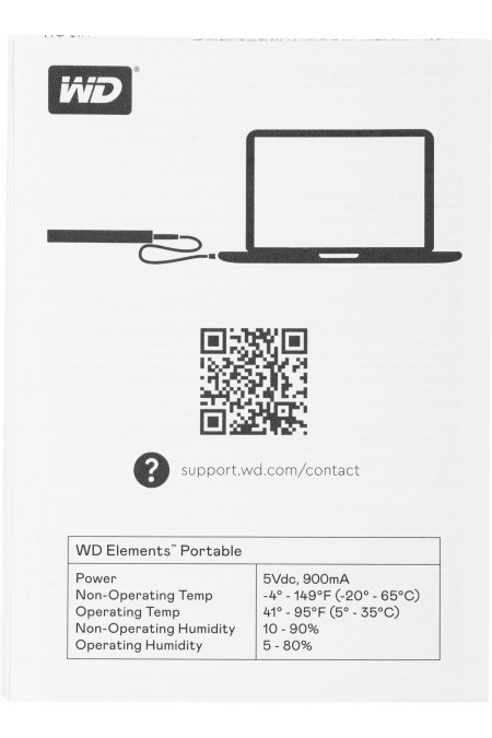 Внешний HDD Western Digital Elements Portable 5ТБ (WDBU6Y0050BBK-WESN) (черный) 12