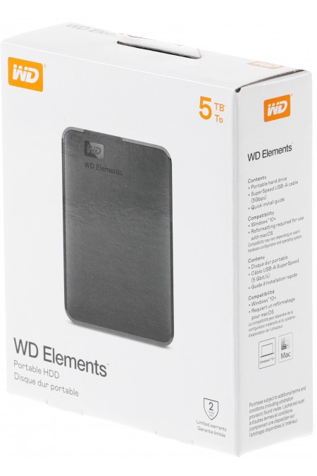 Внешний HDD Western Digital Elements Portable 5ТБ (WDBU6Y0050BBK-WESN) (черный) 1