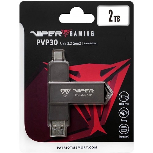 Внешний SSD Patriot Memory PVP30 Viper 2ТБ (PVP302TB28UDG) (черный) 4