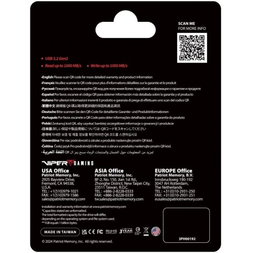 Внешний SSD Patriot Memory PVP30 Viper 2ТБ (PVP302TB28UDG) (черный) 5