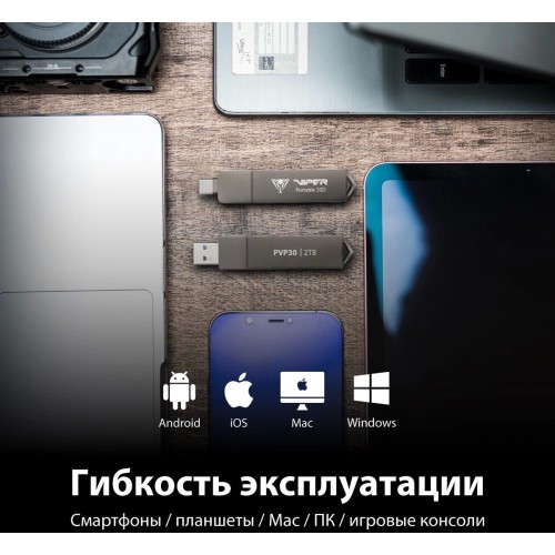 Внешний SSD Patriot Memory PVP30 Viper 2ТБ (PVP302TB28UDG) (черный) 8