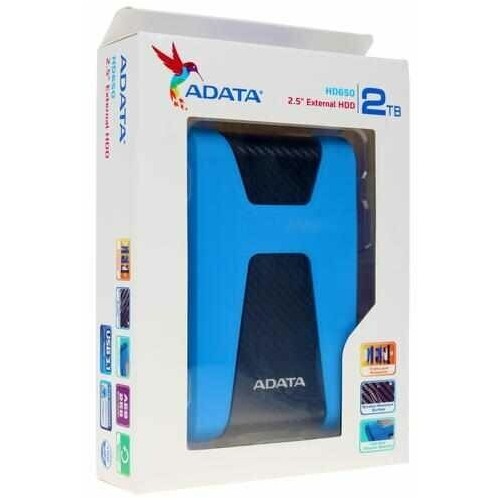 Внешний HDD ADATA HD650 2ТБ (AHD650-2TU31-CBL) (синий) 7