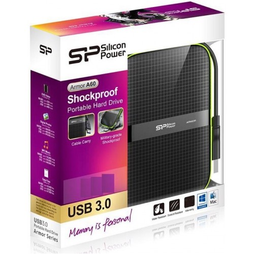 Внешний HDD Silicon Power Armor A60 2ТБ (SP020ТБPHDA60S3K) (черный) 3