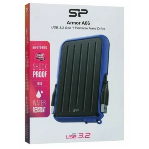 Внешний HDD Silicon Power Armor A66 2ТБ (SP020TBPHD66SS3B) (черный/синий) 2