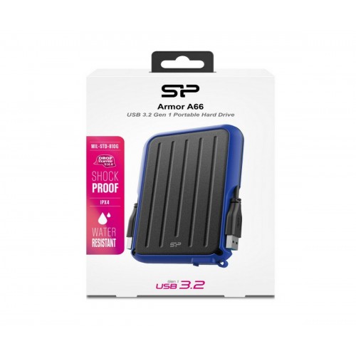 Внешний HDD Silicon Power Armor A66 2ТБ (SP020TBPHD66SS3B) (черный/синий) 6