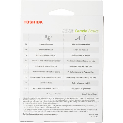 Внешний HDD Toshiba Canvio Basics 1ТБ (HDТБ510EK3AA) (черный) 1