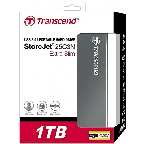 Внешний HDD Transcend StoreJet 25C3 1ТБ (TS1TSJ25C3N) (серый) 5