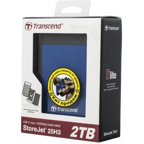 Внешний HDD Transcend StoreJet 25H3 2ТБ (TS2TSJ25H3B) (синий) 9
