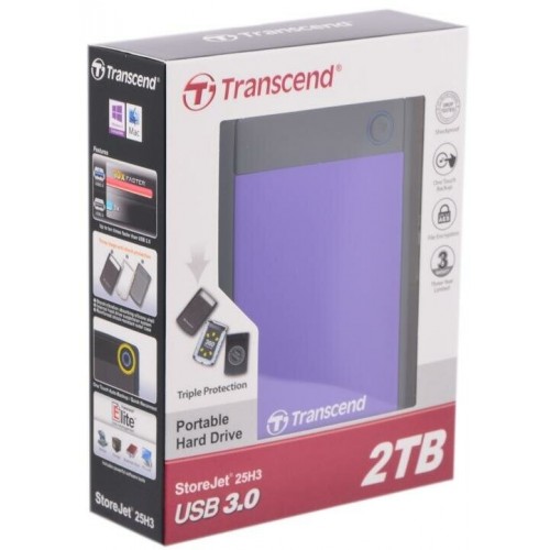 Внешний HDD Transcend StoreJet 25H3 2ТБ (TS2TSJ25H3P) (фиолетовый) 9