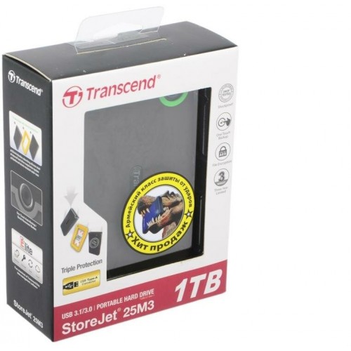 Внешний HDD Transcend StoreJet 25M3 1ТБ (TS1TSJ25M3S) (серый) 9