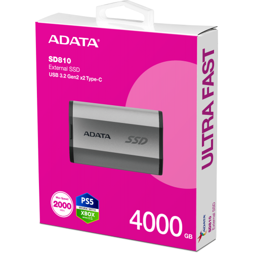 Внешний SSD ADATA SD810 4ТБ (SD810-4000G-CSG) (серый) 8